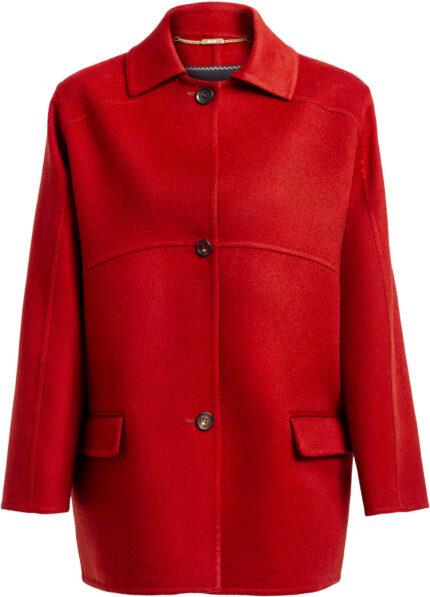 Gerade geschnittene Cashmere Jacke mit Seidenfutter