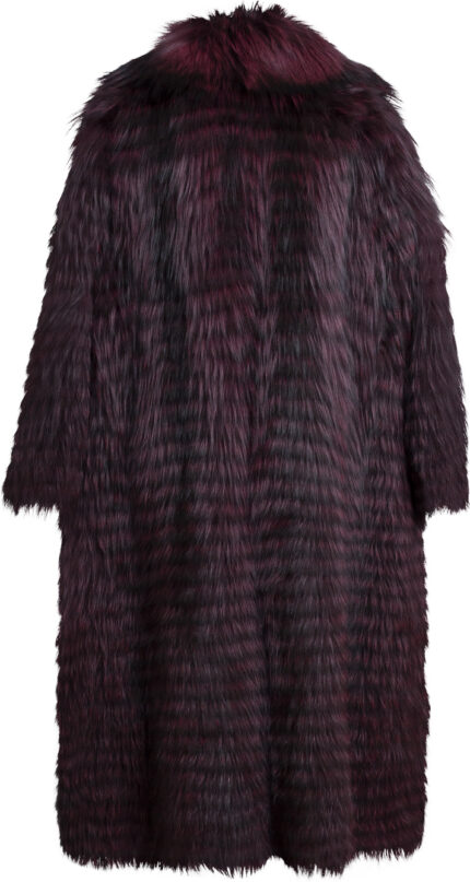 Reversibler Mantel aus Wolle mit Fuchspelzbesatz – Bild 7