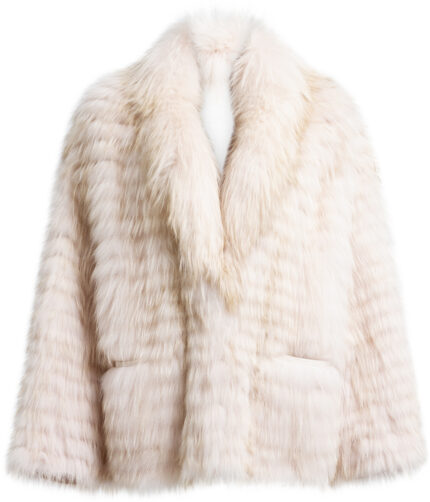 Reversible Wolljacke mit Fuchsfellbesatz – Bild 4