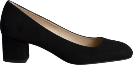 Rauhleder Pumps mit Blockabsatz – Bild 3