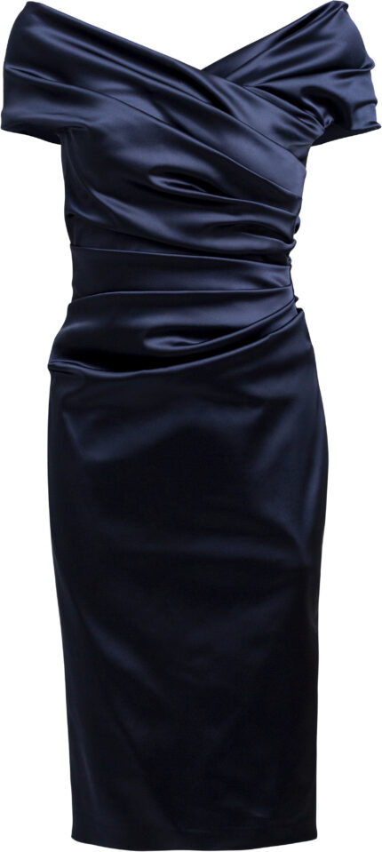 Schmal geschnittenes Kleid mit gerafften Details