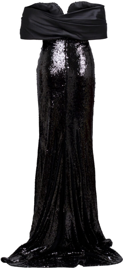 Bodenlanges Abendkleid mit Paillettendetails – Bild 3