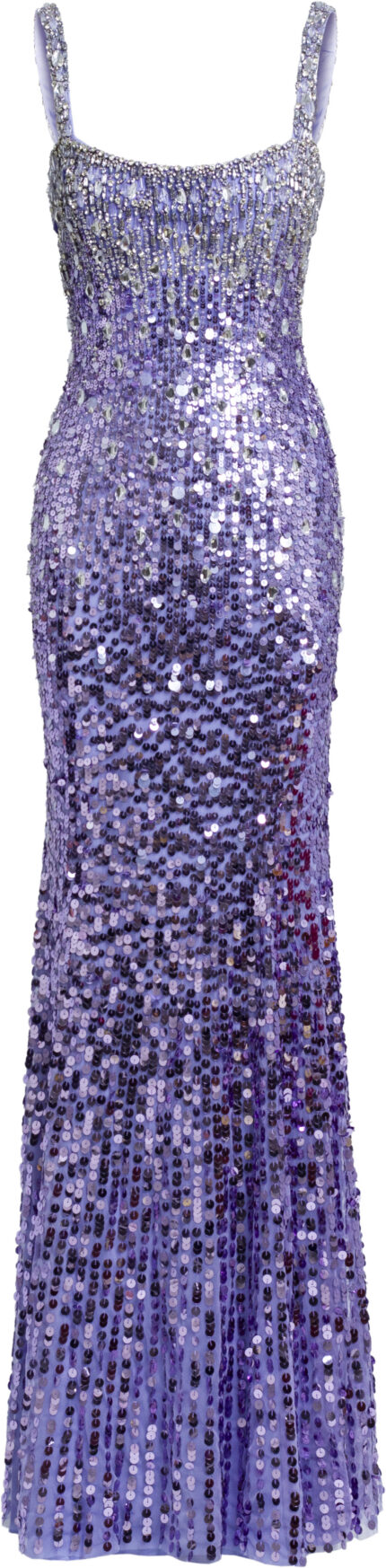 Voll bestickte Paillettenrobe