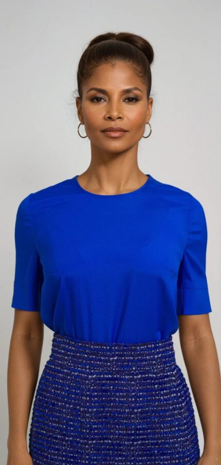 Seidenoberteil mit kurzem Arm – Bild 2