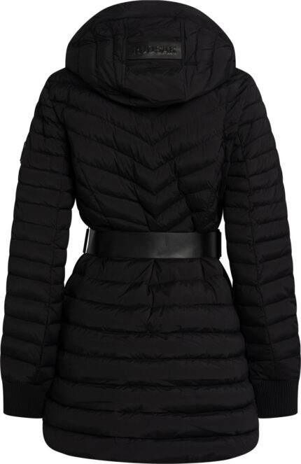 Daunenjacke mit Kapuze und Gürtel – Bild 3