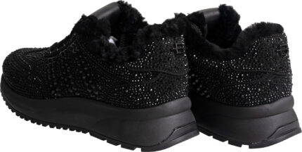 Gefütterte Sneaker mit Strasssteinbesatz – Bild 3