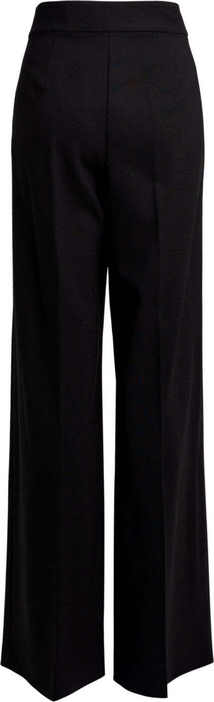 Marlenehose mit weitem Bein und glattem Bund