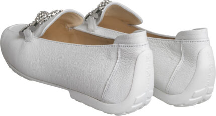 Leder-Loafer mit Strass-Chain-Detail – Bild 3