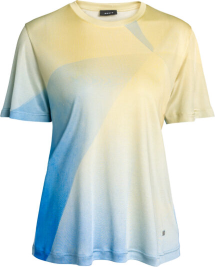 Seiden-T-Shirt mit grafischem Farbverlauf