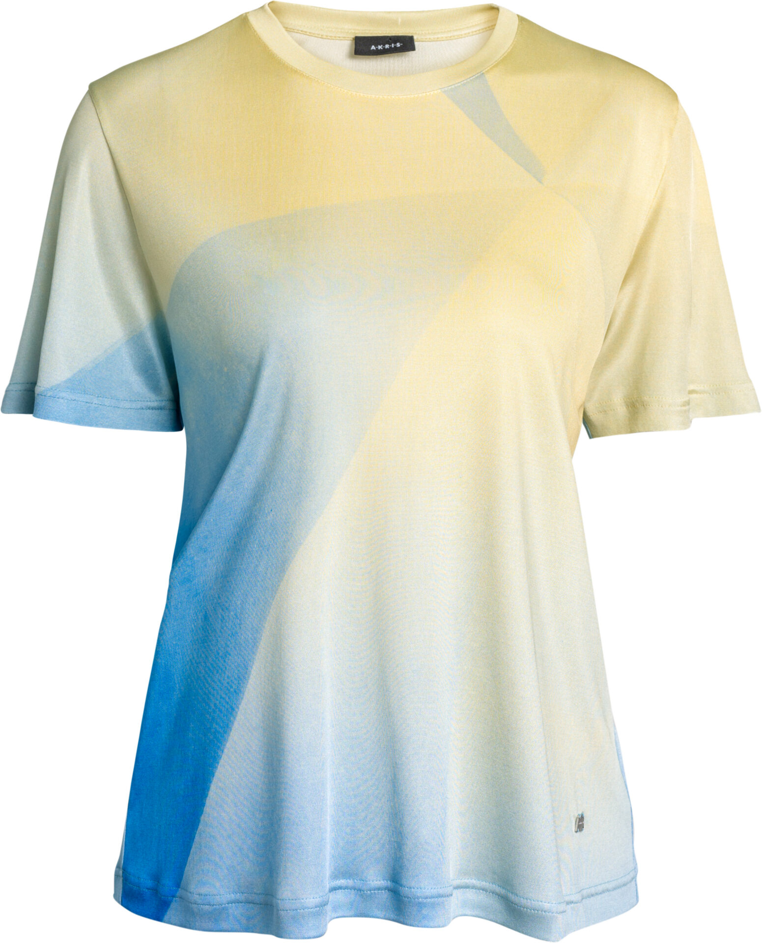 7601-1381_multicolour_749_a Seiden-T-Shirt mit grafischem Farbverlauf – Bild 1