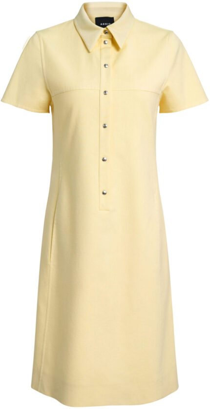 Kurzarm-Hemdblusenkleid mit Druckknopfleiste