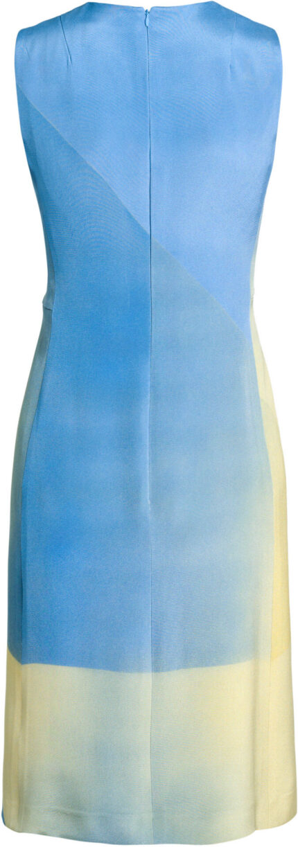Seidenkleid mit grafischem Farbverlauf – Bild 3