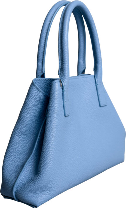 Kleine Trapez-Handtasche aus genarbtem Nappaleder – Bild 4