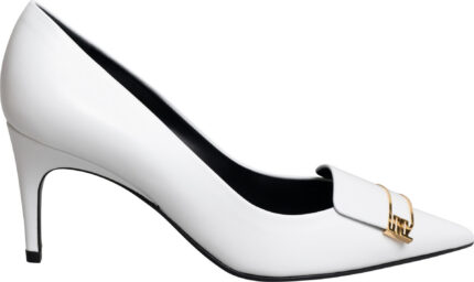 Elegante Pumps aus Glattleder mit Metallic-Detail