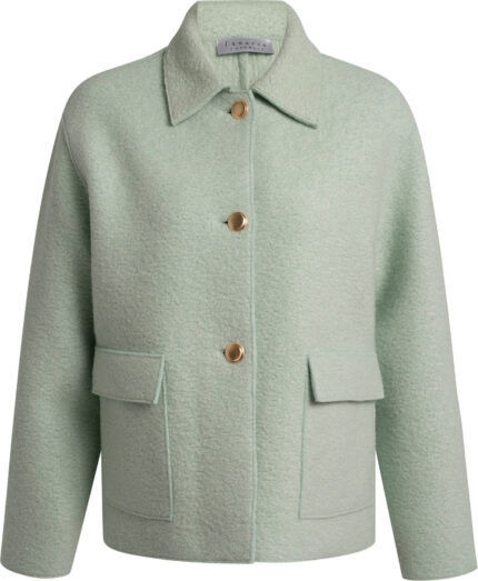 Jacke aus Kaschmir-Mix mit Hemdkragen und Klappentaschen