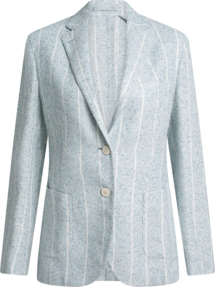 Leinenblazer mit Nadelstreifen und Viskose-Futter