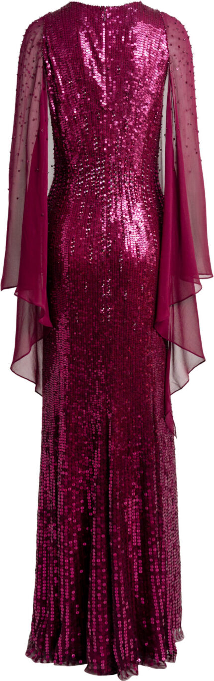 Abendkleid mit Chiffon-Capeärmeln – Bild 3