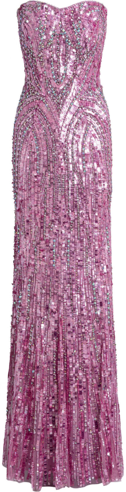 Pailletten-Abendkleid mit passendem Cape