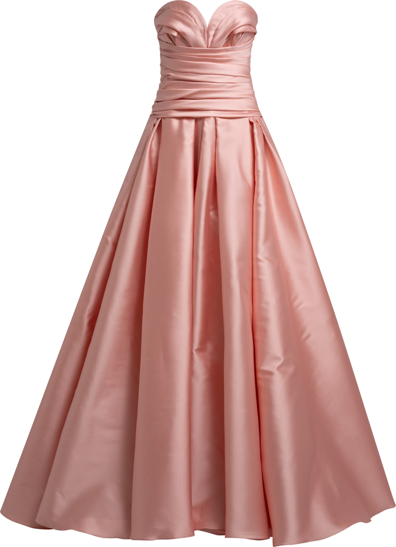 RDR26045_rosa_5899_a Bustier-Abendkleid in Rosé mit Drapierung und voluminösem Maxirock – Bild 1