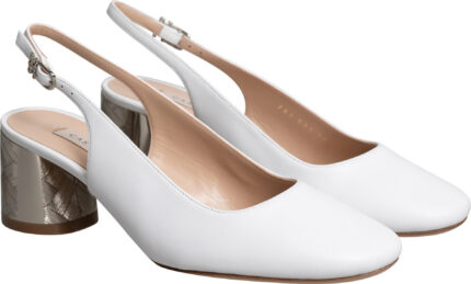 Elegant Slingback Pumps in Smooth Leather with 5 cm Block Heel - Image 2