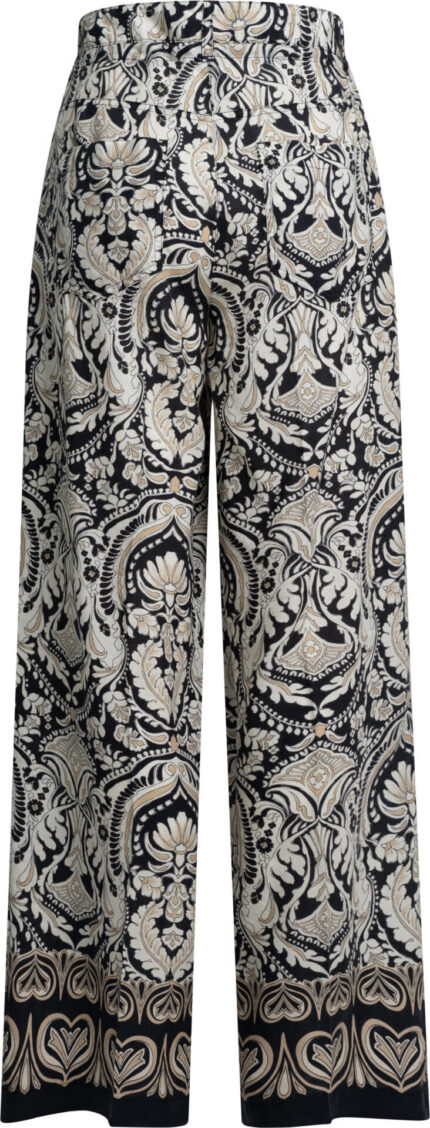 Weite Hose mit ornamentalem Print – Bild 3