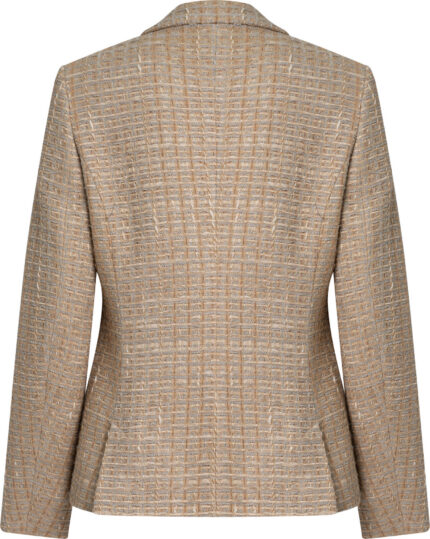 Textured Tailoring Blazer with Notched Lapel and Flap Pockets<br> - Image 3