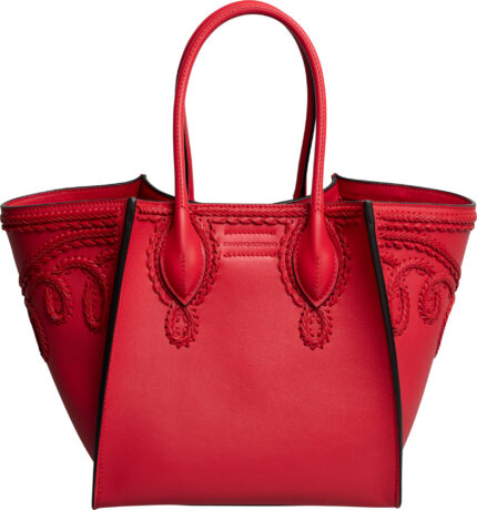 Exklusive Tote Bag aus Glattleder mit geflochtenen Zierdetails – Bild 3