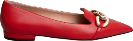 Loafer-Ballerinas aus Glattleder mit Schmuckkette – Bild 6