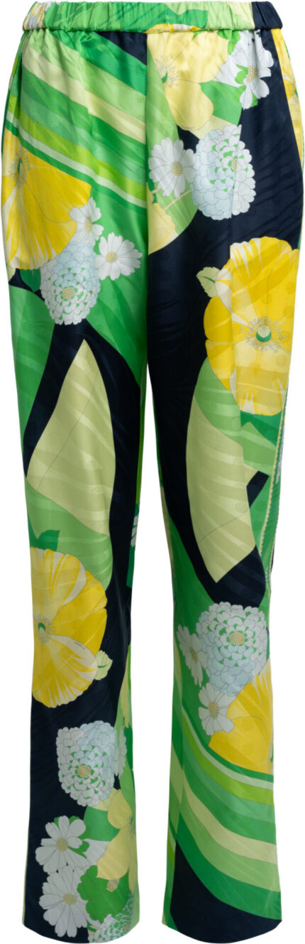 Fließende Print-Hose mit elastischem Bund