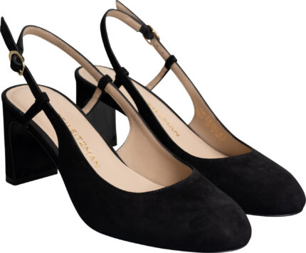 Elegante Slingback-Pumps in Veloursleder mit 6 cm Blockabsatz – Bild 2