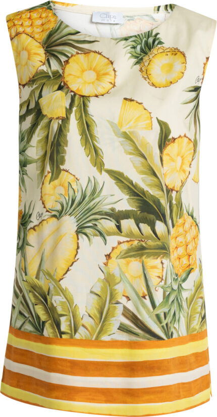 Ärmelloses Top mit exotischem Print