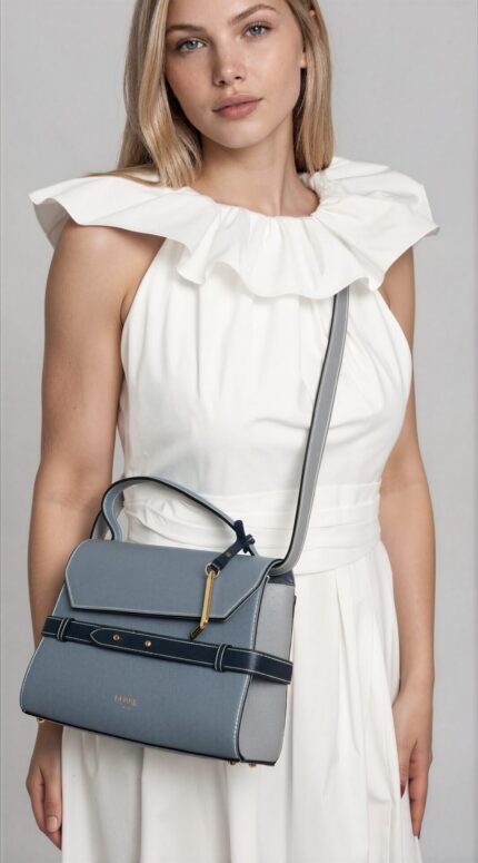 Crossbody Bag with Flap and Belt Detail<br/> - Image 2
