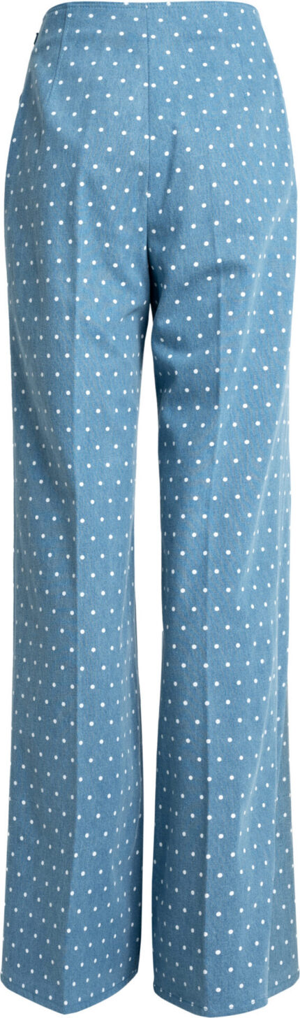 Denim-Hose mit Polka-Dot-Muster und weitem Bein – Bild 3