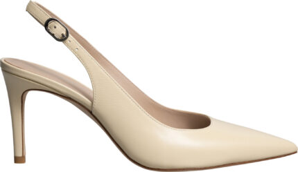 Elegante Slingback-Pumps aus Leder mit spitzer Vorderkappe – Bild 2