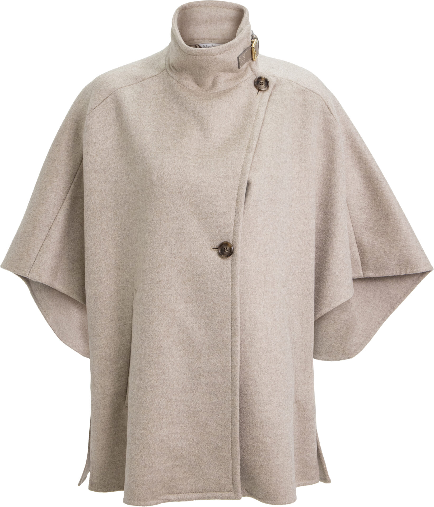 2624736101600 Derrik_Beige_1899 Cashmere-Cape "Derrik" with banded collar - Image 1