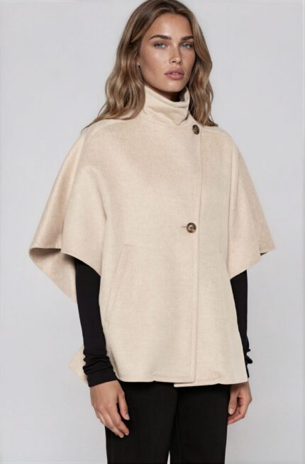 Cashmere-Cape "Derrik" with banded collar - Image 2