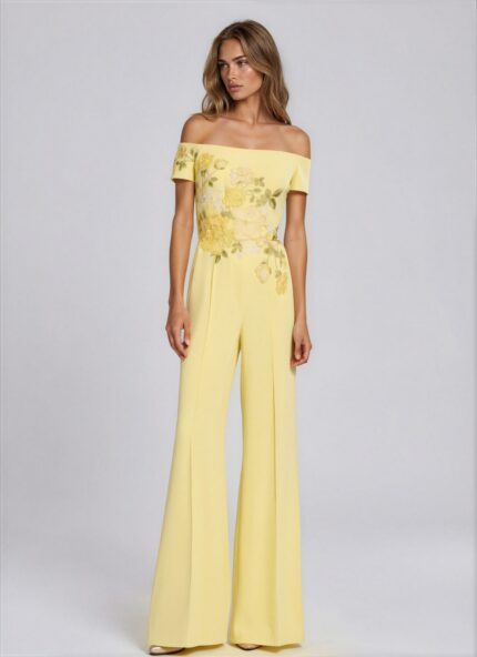 Jumpsuit mit floraler Stickerei – Bild 2
