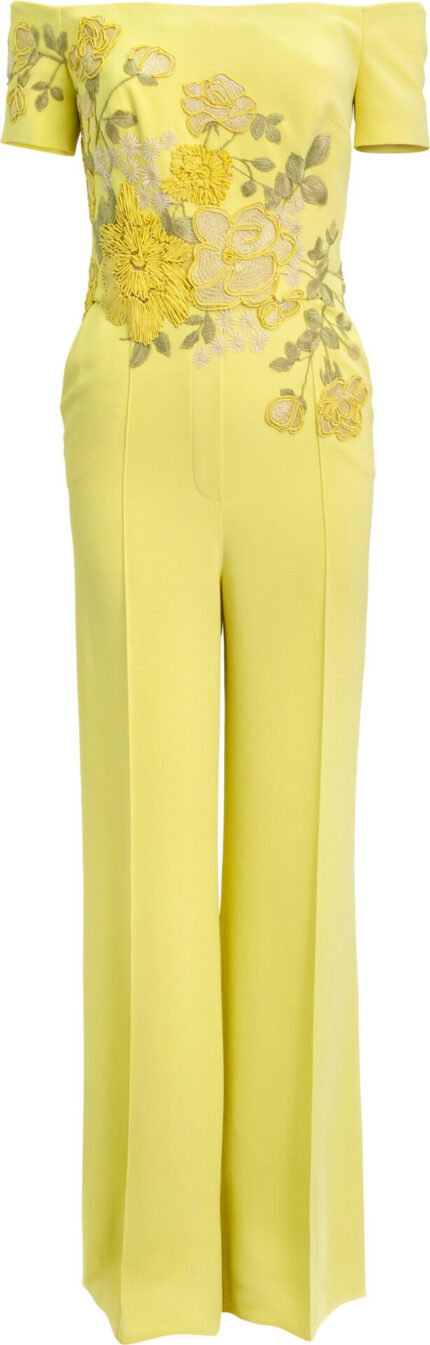 Jumpsuit mit floraler Stickerei