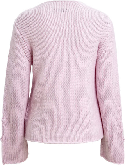 Kaschmir-Seiden-Pullover mit Strukturstrick und Stickerei – Bild 3