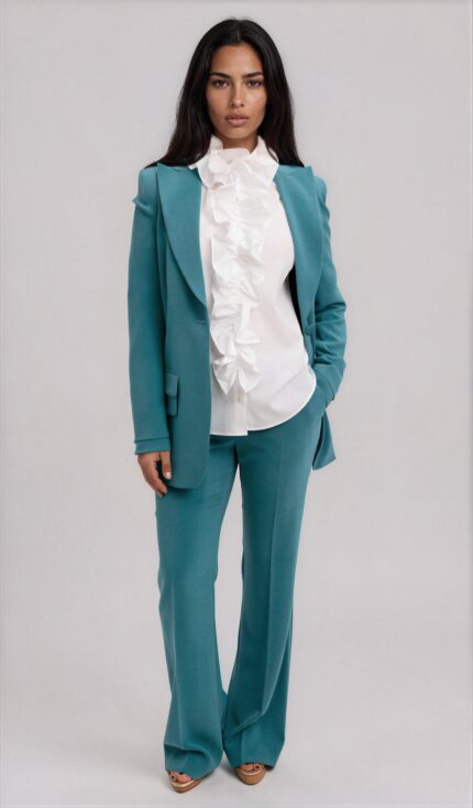 Eleganter Hosenanzug mit tailliertem Blazer – Bild 2