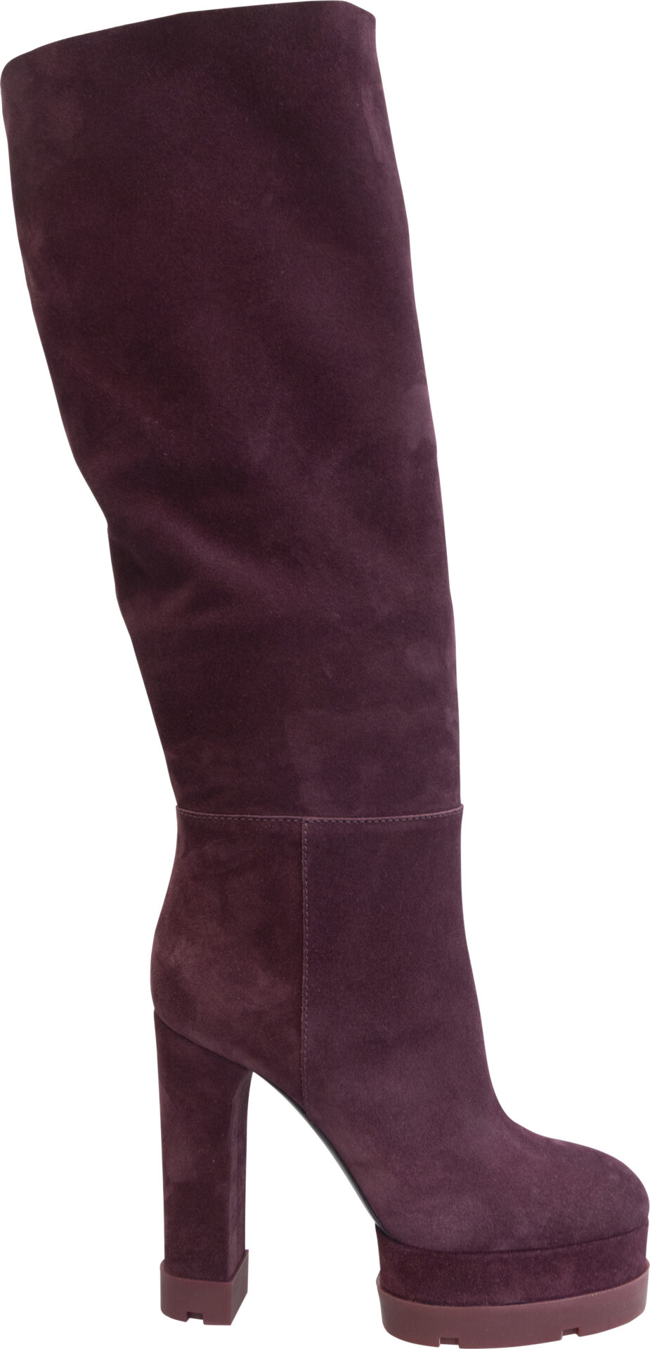 1S246Z120_bordeaux_1079_A Overknee-Stiefel mit Plateau und Blockabsatz – Bild 1