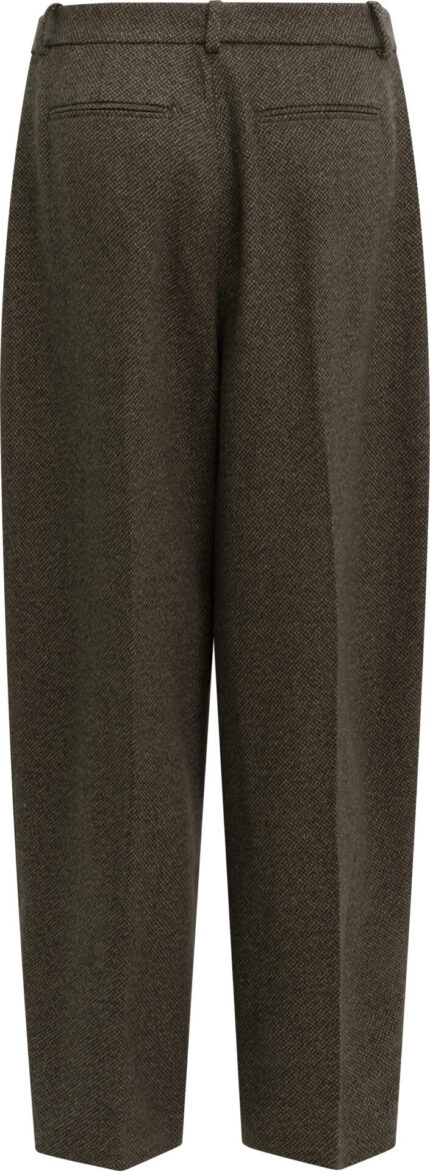 Wide-Leg Pleated Trousers in Linen, Cashmere and Silk<br/> - Image 3