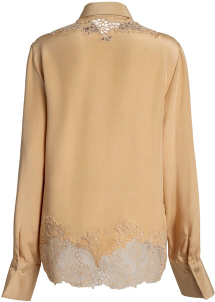 Silk Blouse with Floral Lace Embroidery<br/> - Image 5