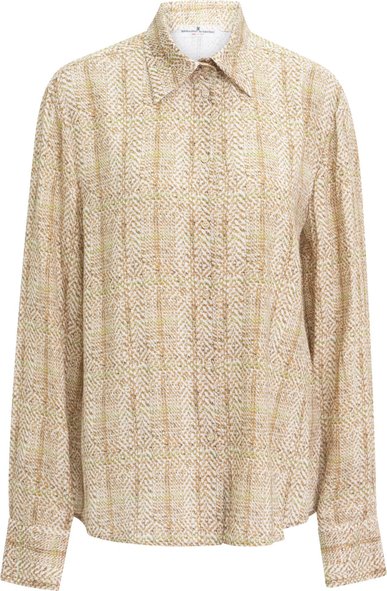 D492K399WEK_beige_749 Karierte Hemdbluse aus Viskose – Bild 1
