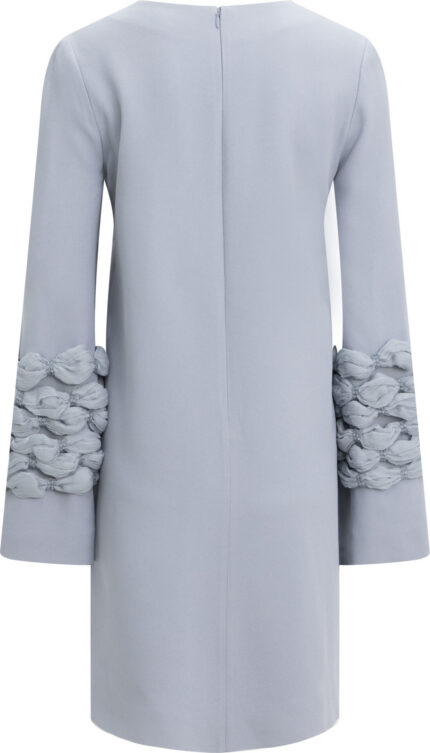 Hellblaues Minikleid mit dekorativen Ärmeldetails – Bild 2