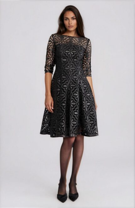 Cocktail Dress with Ornamental Cut-Out Detailing<br/> - Image 2
