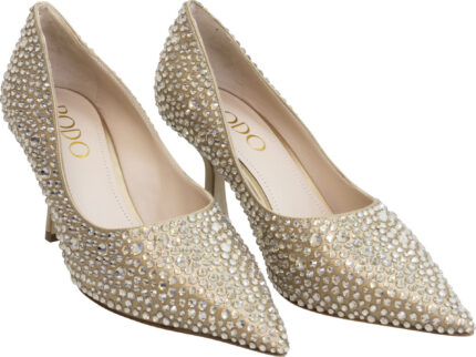 Spitze Pumps mit echten Swarovski-Steinen und 7,5 cm Absatz – Bild 9