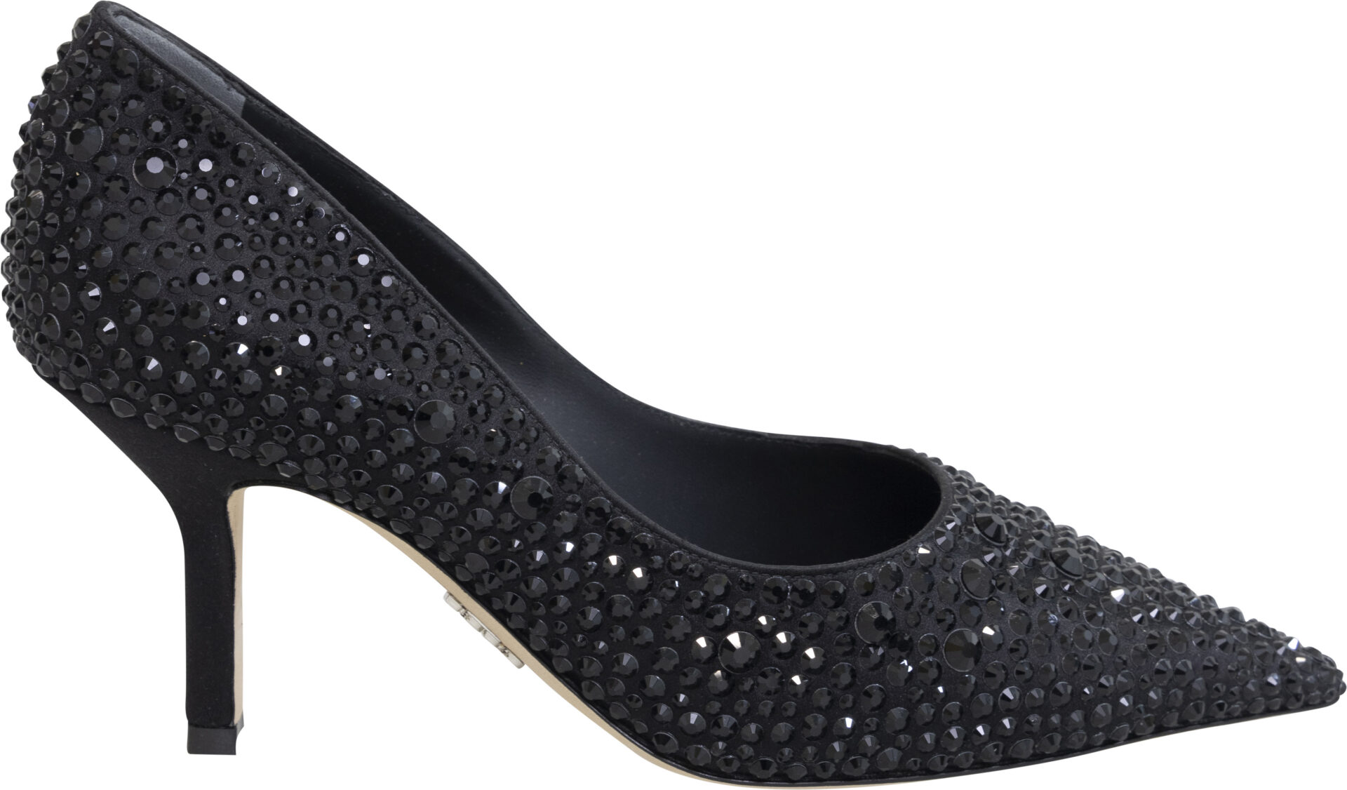 S00651_0953_schwarz_1299 Spitze Pumps mit echten Swarovski-Steinen und 7,5 cm Absatz – Bild 1