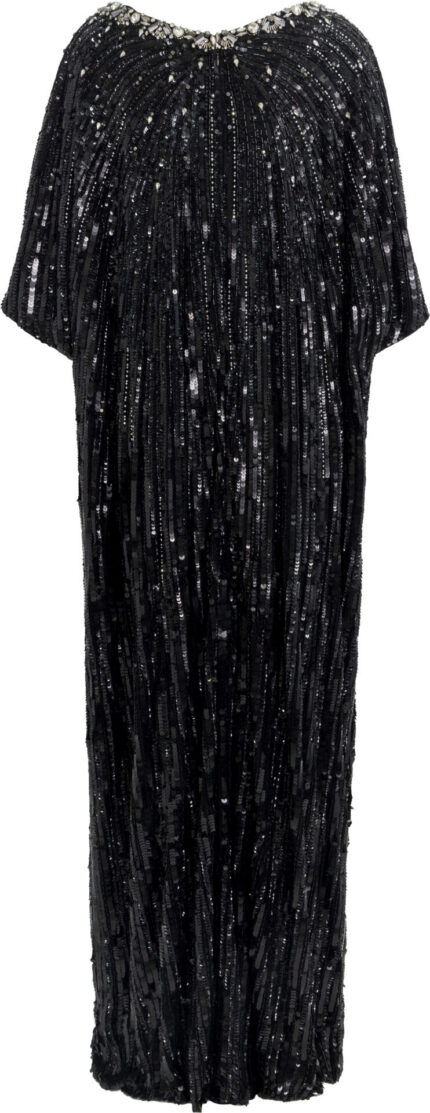 Floor-Length Sequin Gown with Crystal Embellishment<br/> - Image 4