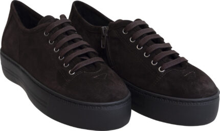 Luxurious Dark Brown Sneaker with Platform Sole<br/> - Image 2